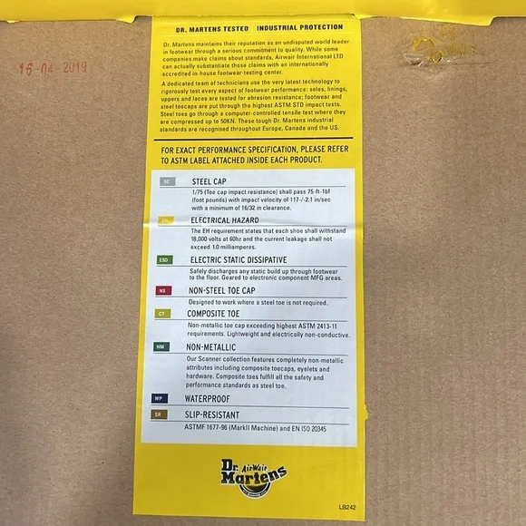 🆕DR MARTENS 1460 SLIP RESISTANT LEATHER LACE UP BOOTS CHERRY RED INDUSTRIAL NWT - Picture 9 of 13